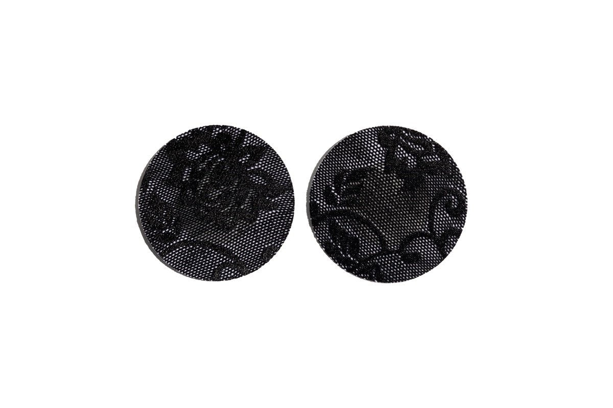 BLACK LACE CIRCLE NIPPLE COVERS - Lucile-mex