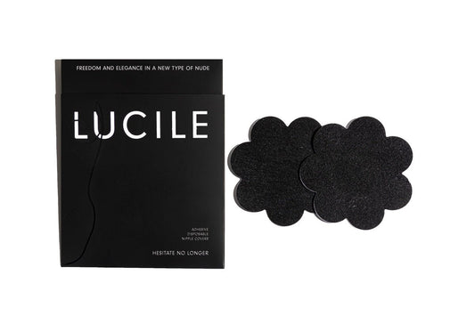 BLACK FLOWER NIPPLE COVERS - Lucile-mex