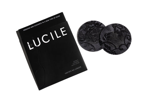 BLACK LACE CIRCLE NIPPLE COVERS - Lucile-mex